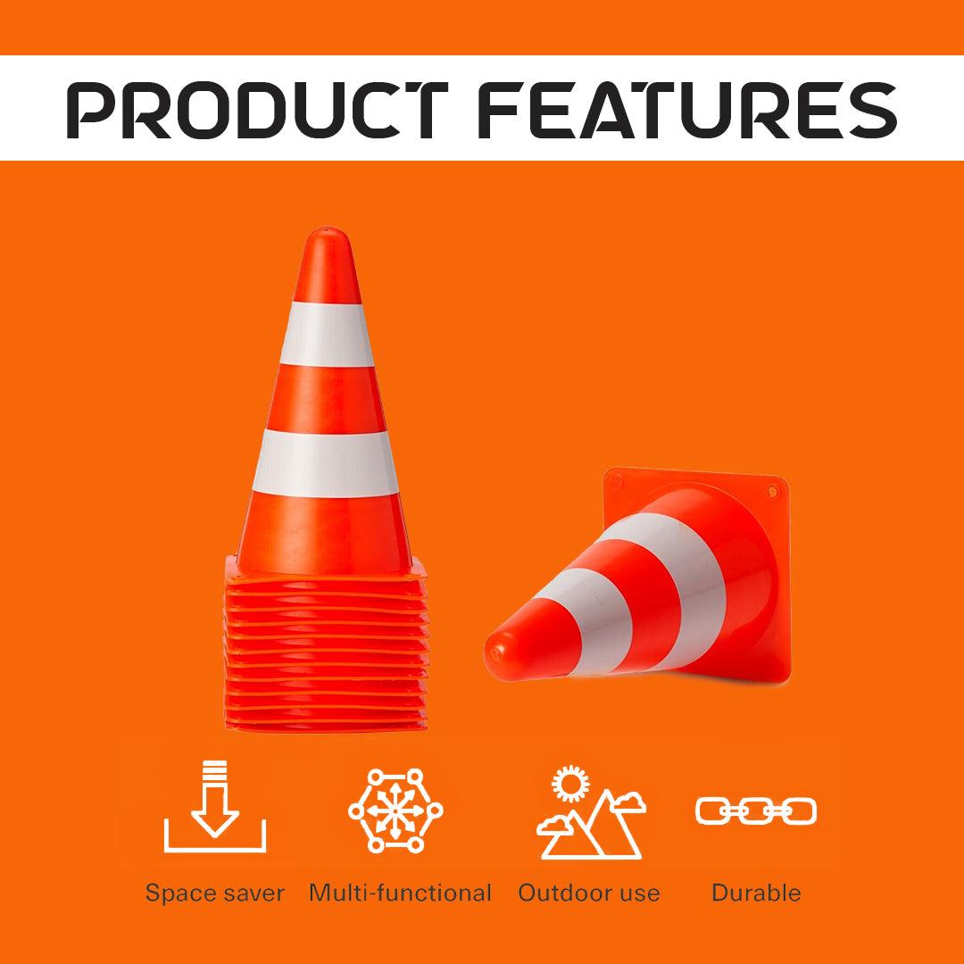 Training Cones Football - 12pcs Orange & White Training Cones Markers Agility Sports Football Soccer