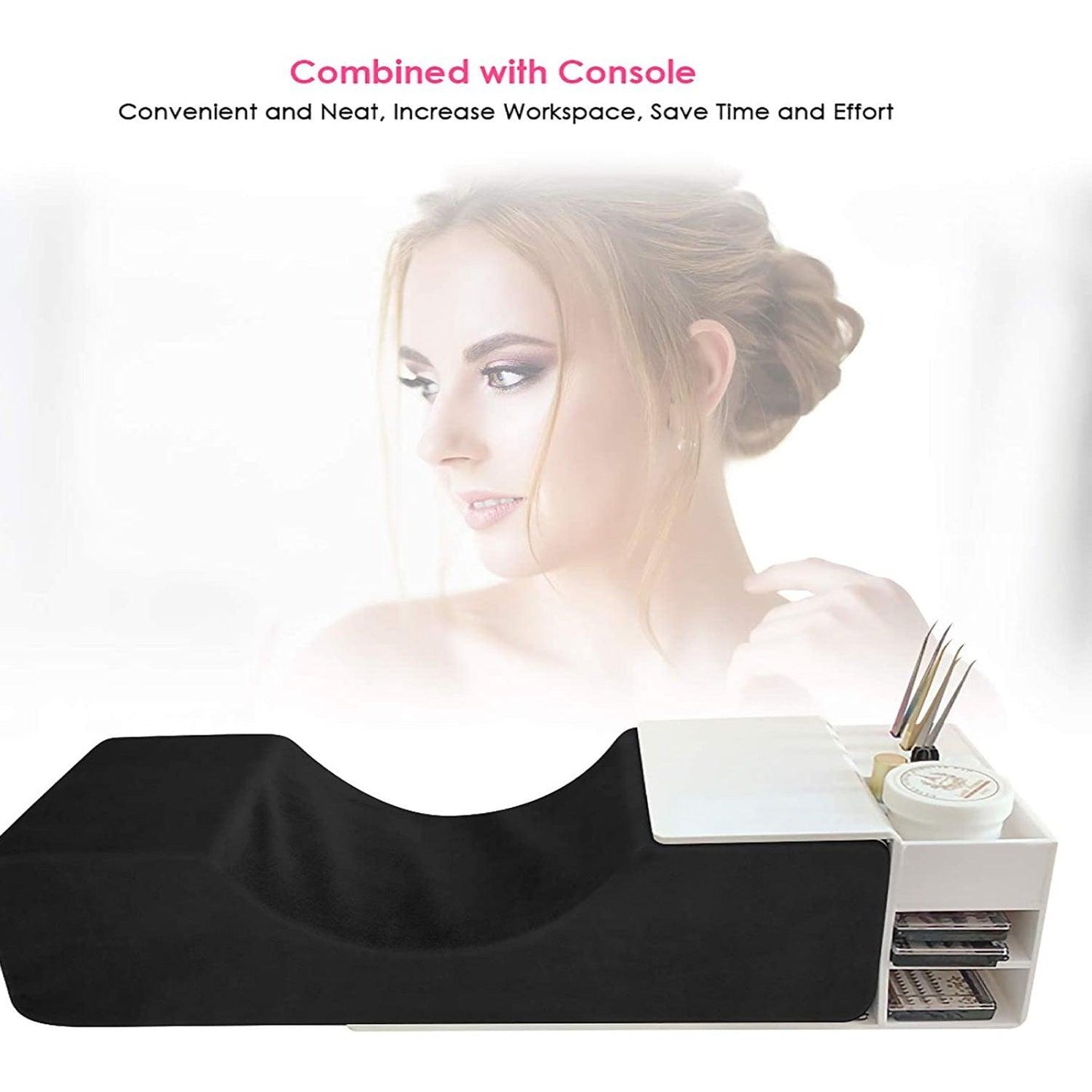 Eyelash Extension Pillow - U-shape Ergonomic Curve Pillow, Makeup Grafting Eyelash Pillow Neck Support Curve for Salon Home