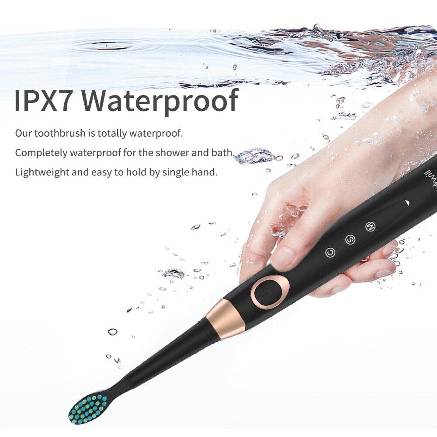 Rechargeable Power Toothbrush - 4/12X Brush Heads Electric Toothbrush Power Toothbrush ADA Accepted