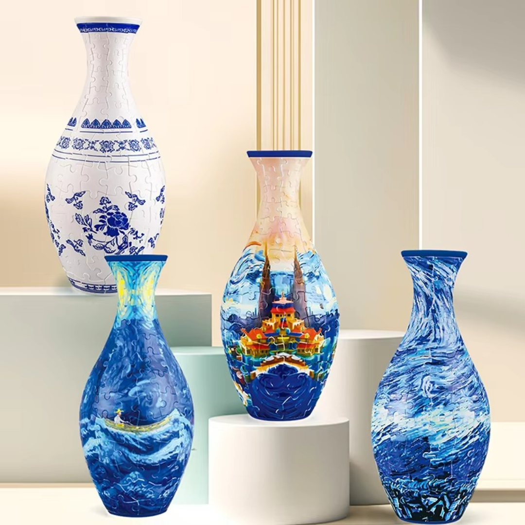 Elegant 3D puzzle vase - Suitable for real flowers