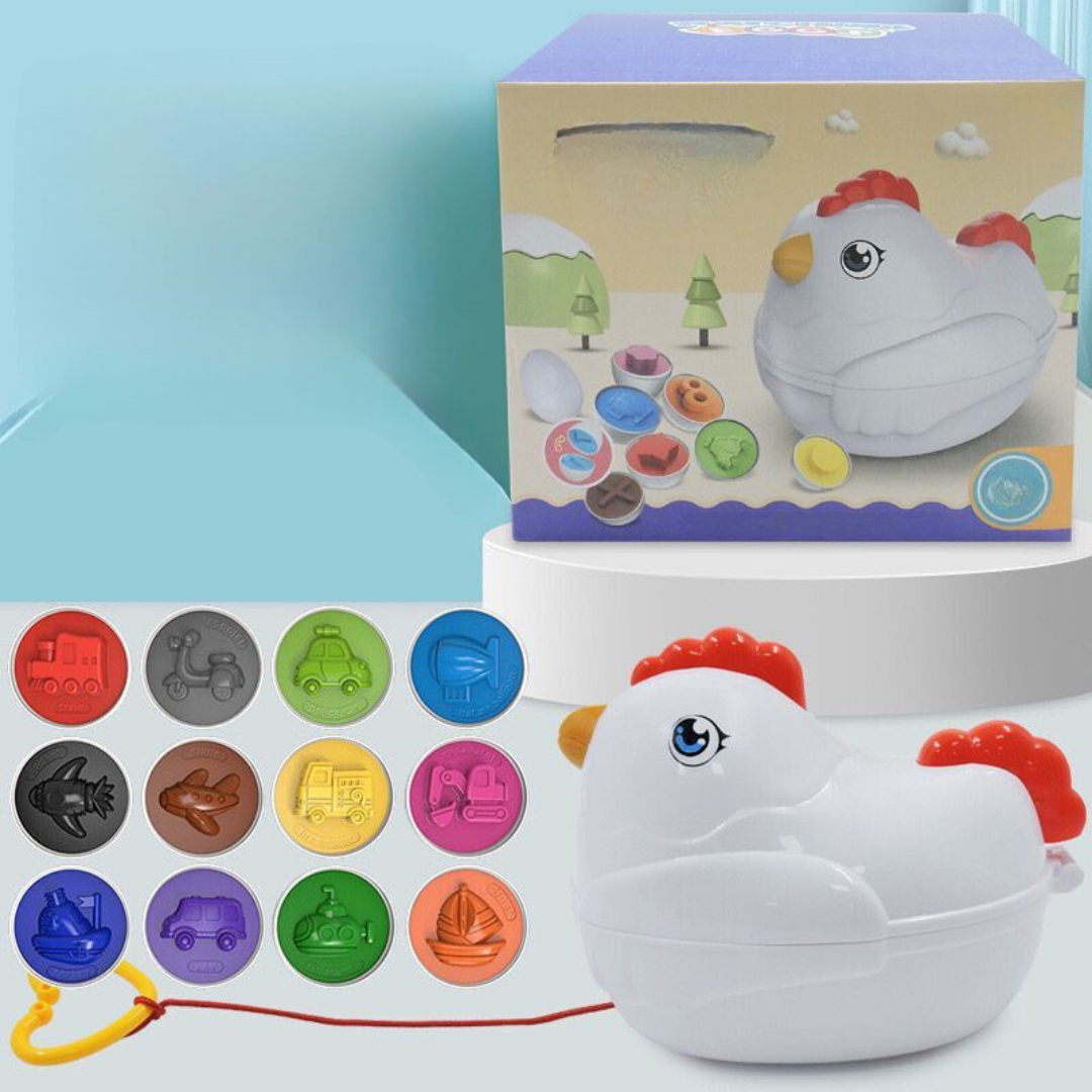 Color shape educational toy egg shell