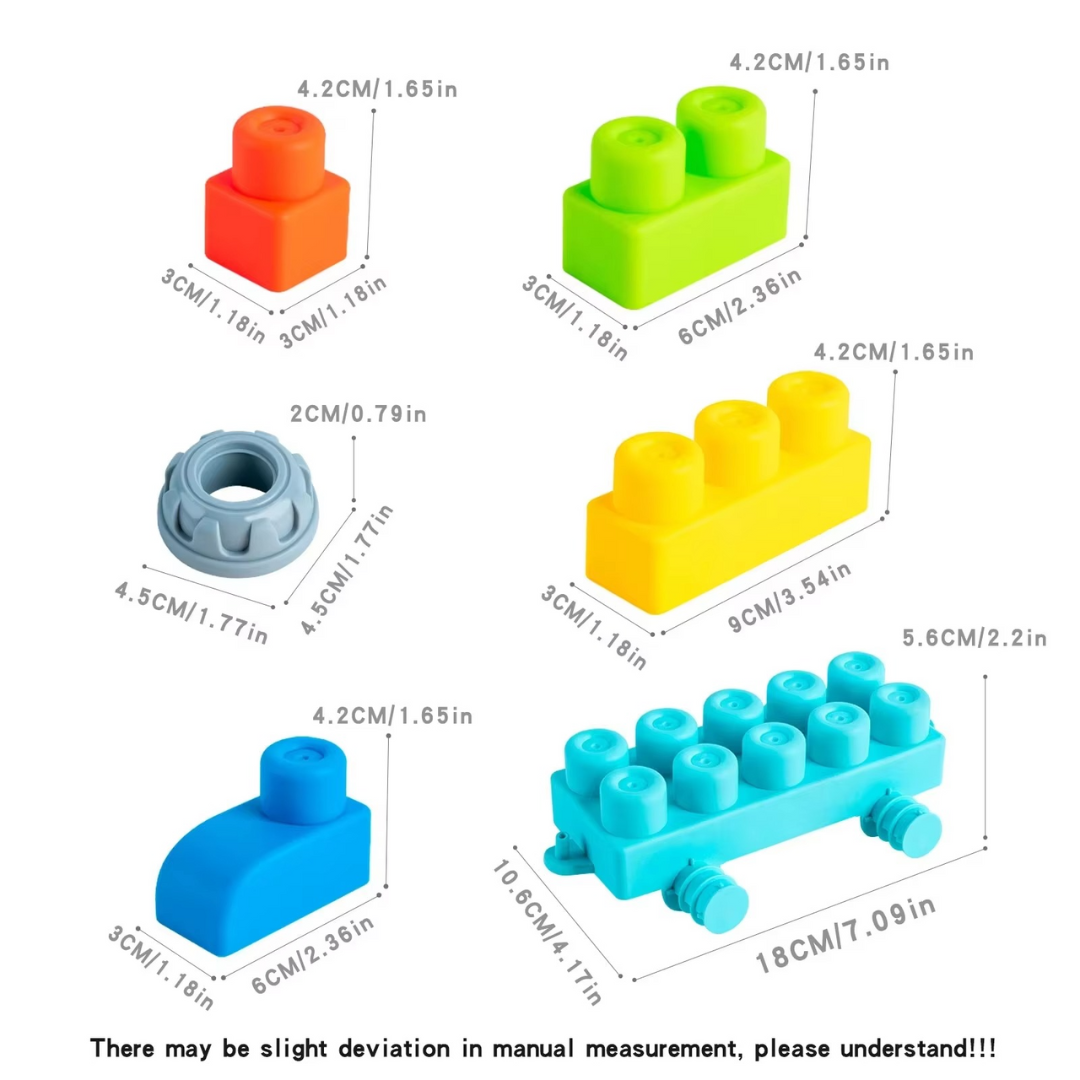 Children's Safe Rubber Building Blocks for Early Education