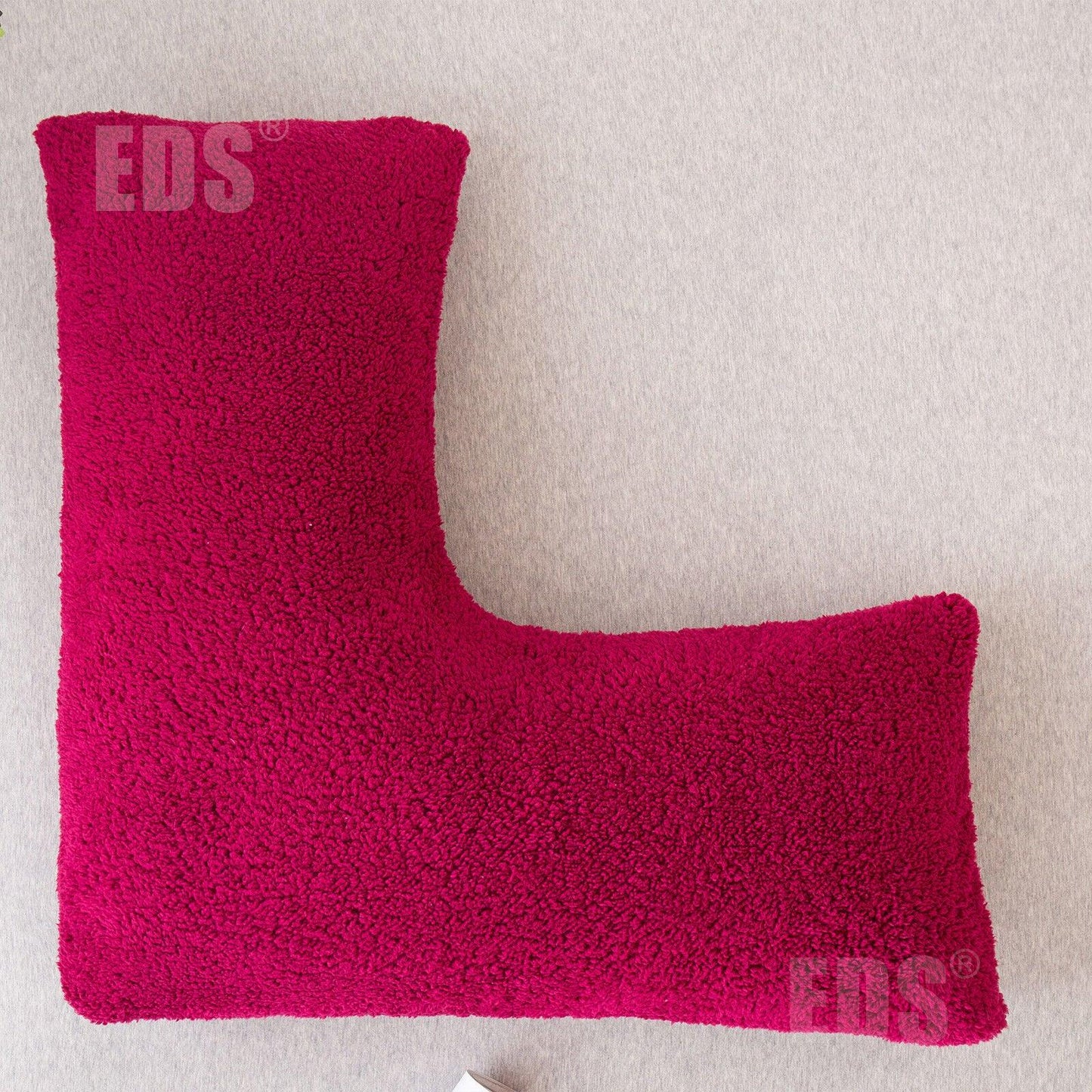 V Shaped Pillows UK - Teddy Fleece Orthopaedic Pillow with Pillow Case Pregnancy Maternity