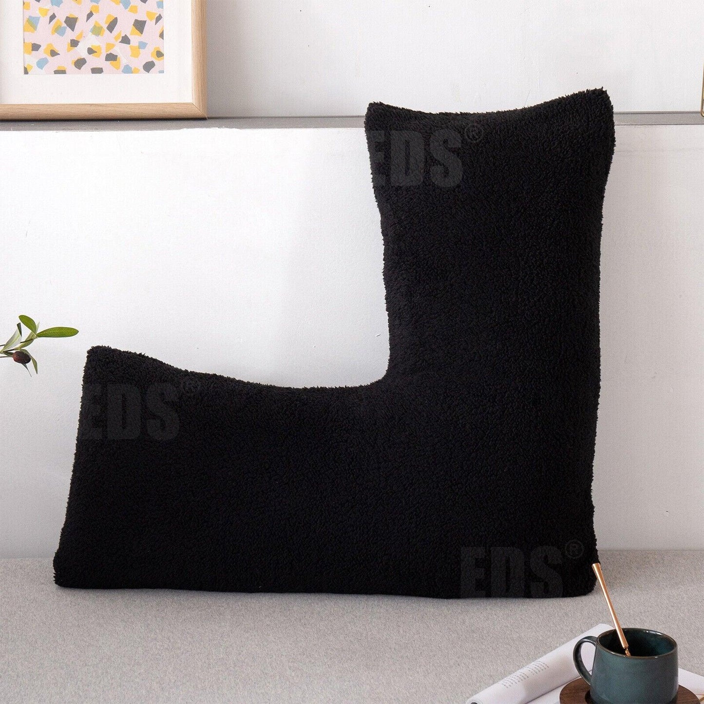 V Shaped Pillows UK - Teddy Fleece Orthopaedic Pillow with Pillow Case Pregnancy Maternity