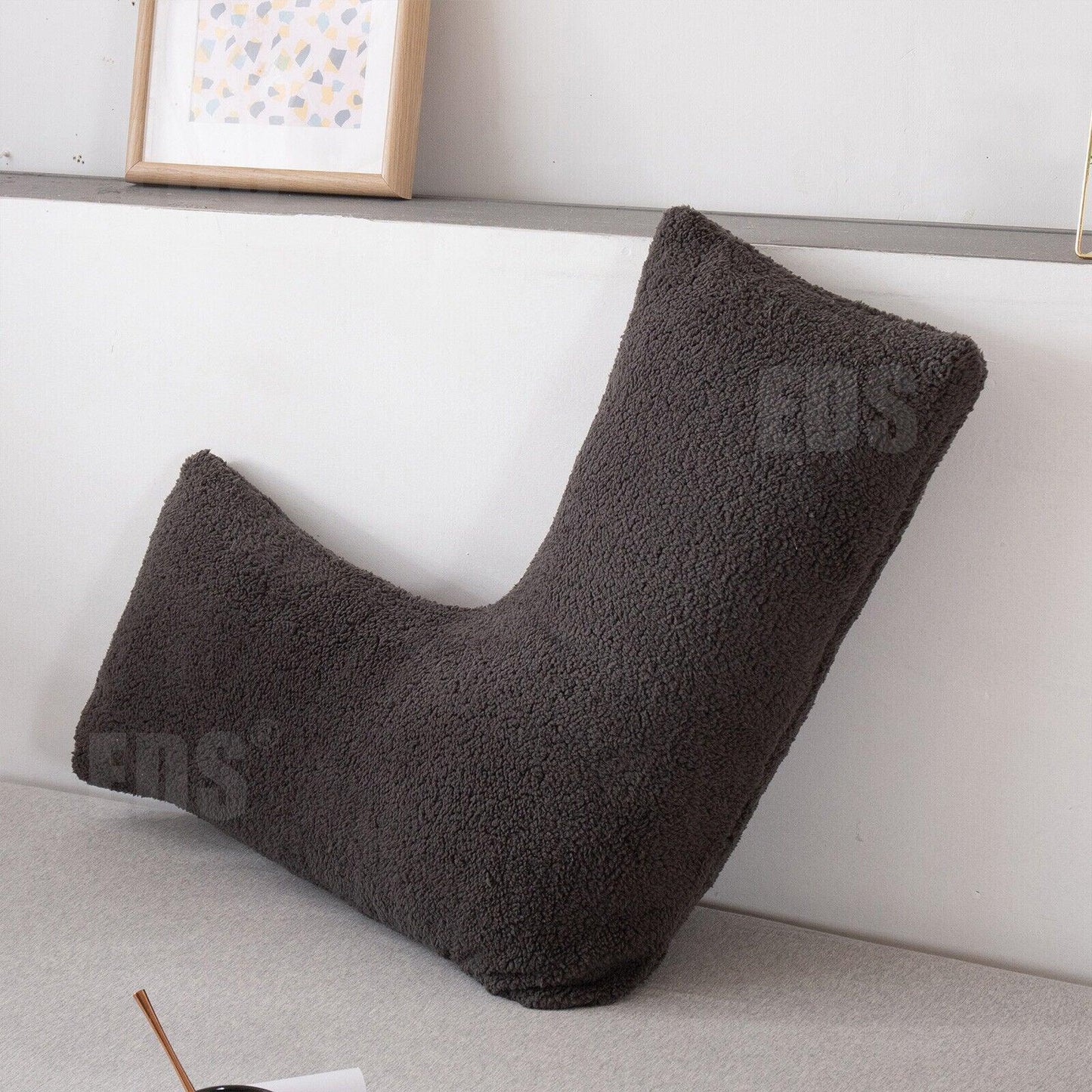 V Shaped Pillows UK - Teddy Fleece Orthopaedic Pillow with Pillow Case Pregnancy Maternity