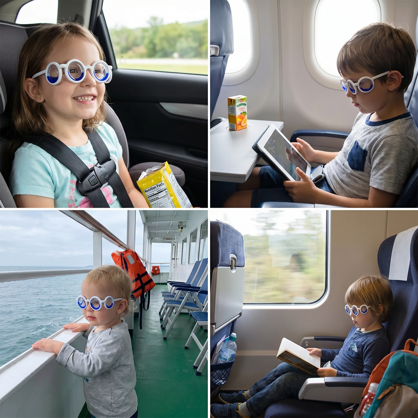 Kids Motion Sickness Glasses – Ultra-Light Relief for Travel Nausea
