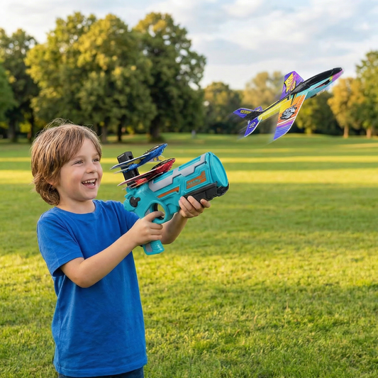 Kids Airplane Launcher – Outdoor Flying Toy Game