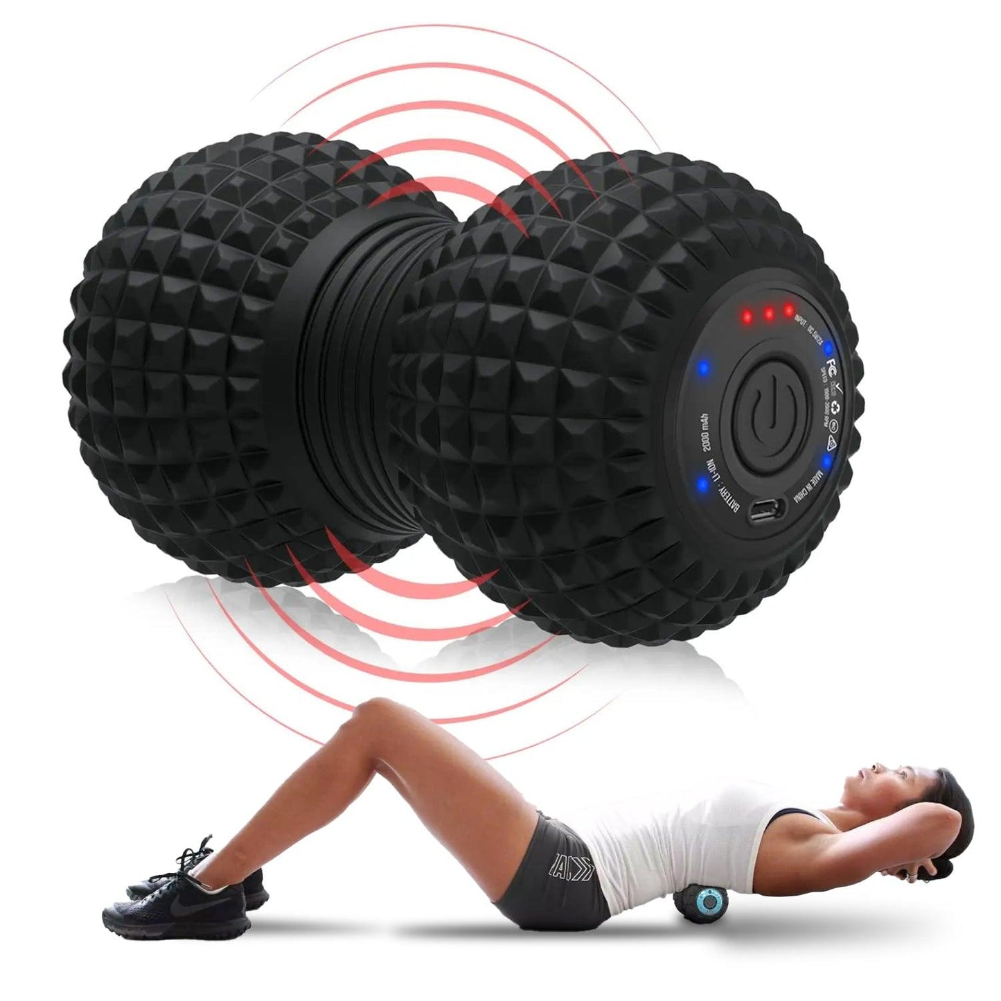 Vibrating Foam Roller - Electric Full Body Massage Roller Muscle Recovery Pain Relief Massager