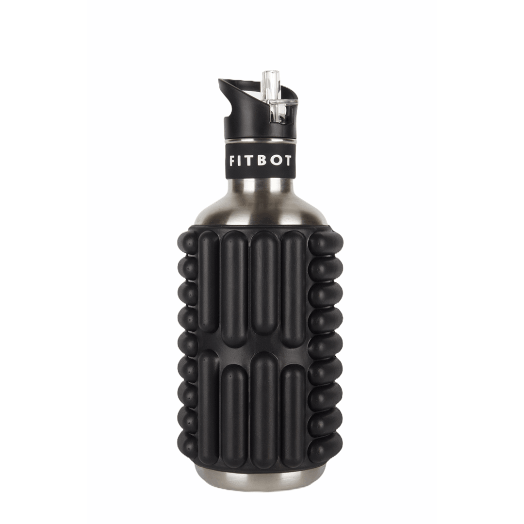 Foam Roller Water Bottle - 0.8L to 1.2L Sustainable Ecofriendly Flip Straw Roller Drink Bottle