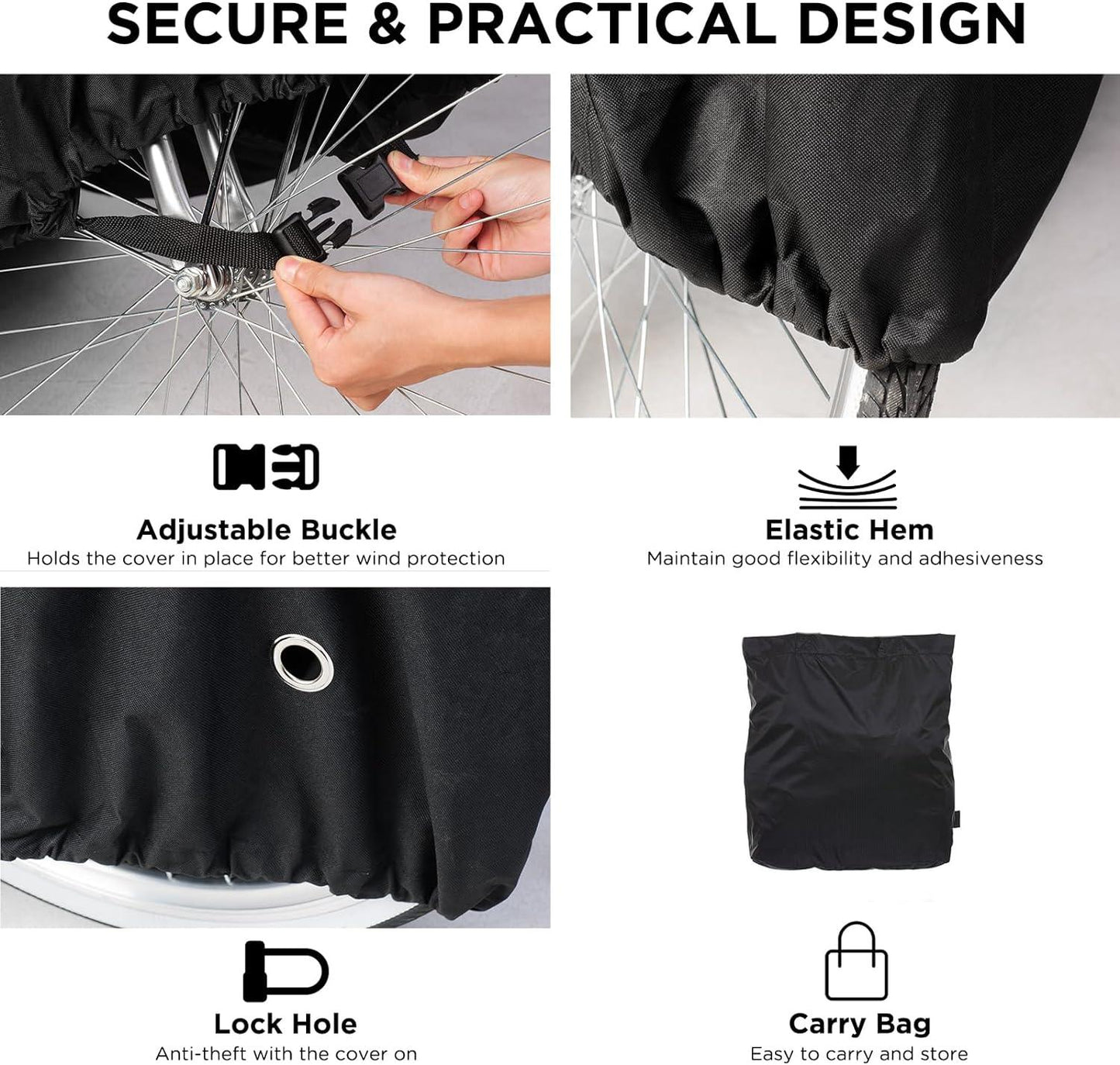 Heavy Duty Bicycle Covers - Waterproof Mountain Bike Bicycle Cover Heavy Duty Outdoor Protector for 2 Bikes