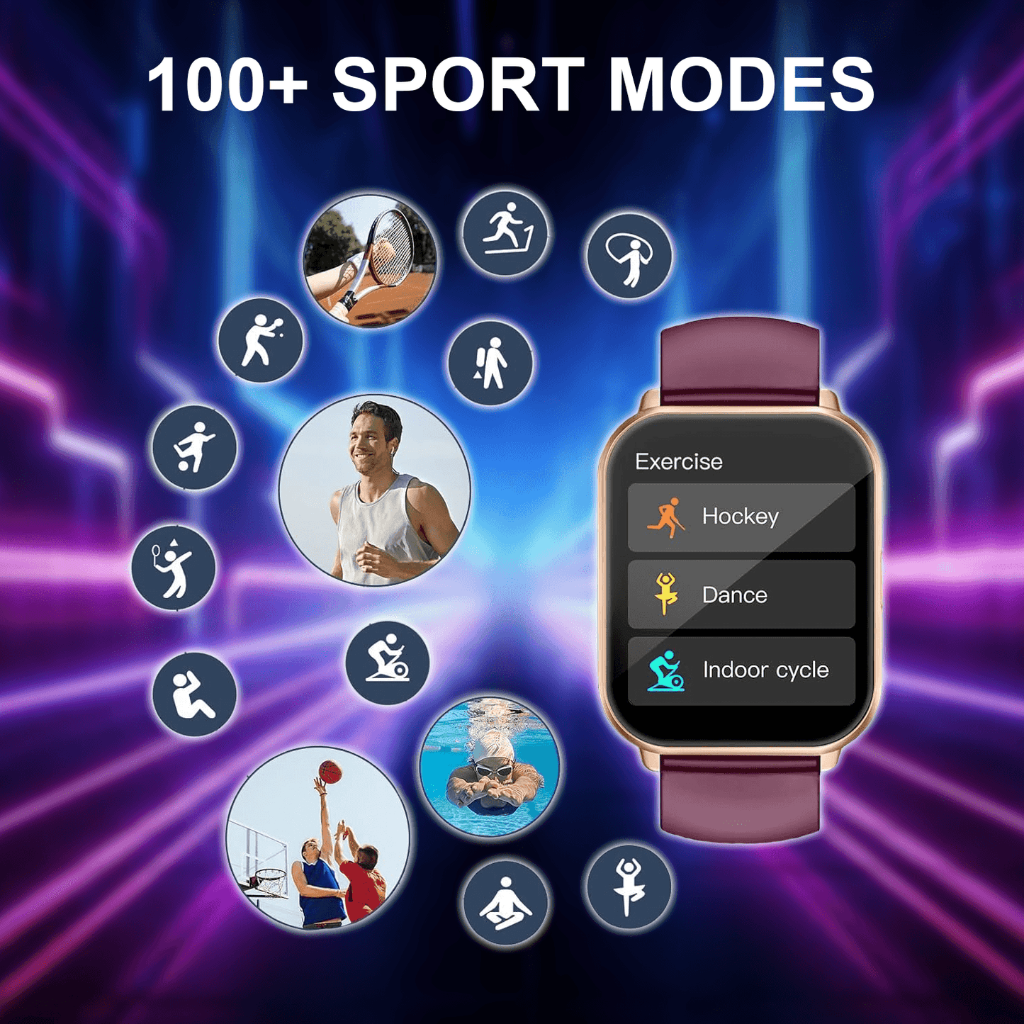 Fitness Tracker Watch – Smart Activity Watch With Heart Rate & BP Monitor For Men & Women Sport Watches