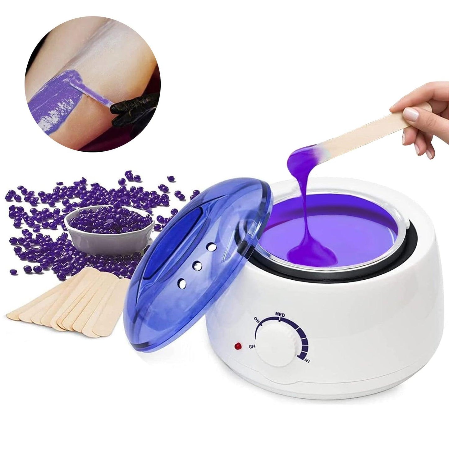 Wax Heater Warmer - Waxing Kit Depilatory Wax Beans Body Hair Removal