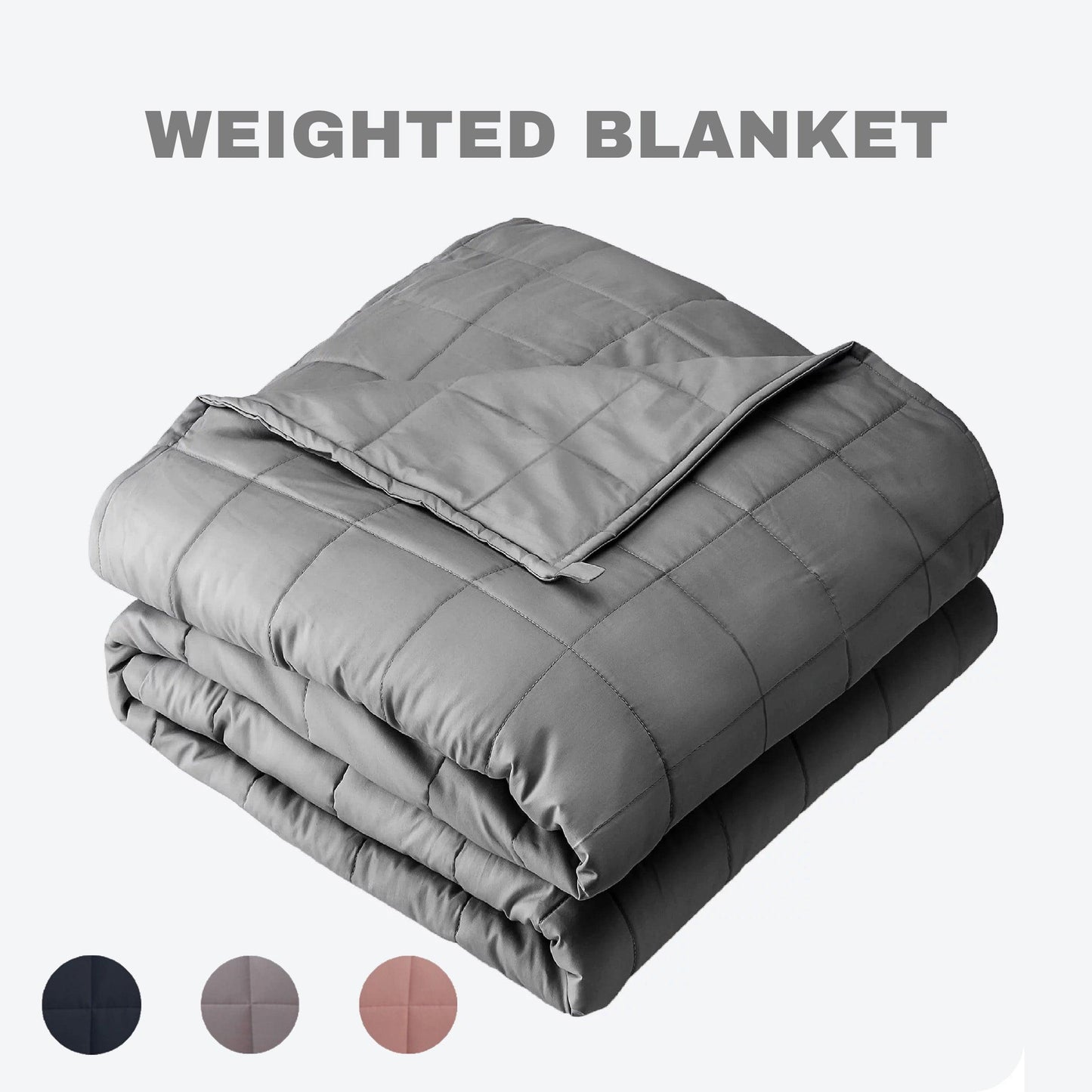 Heavy Weighted Blanket UK - Brentfords Weighted Blanket Sensory Sleep Therapy Anxiety Kids/Adults Blush