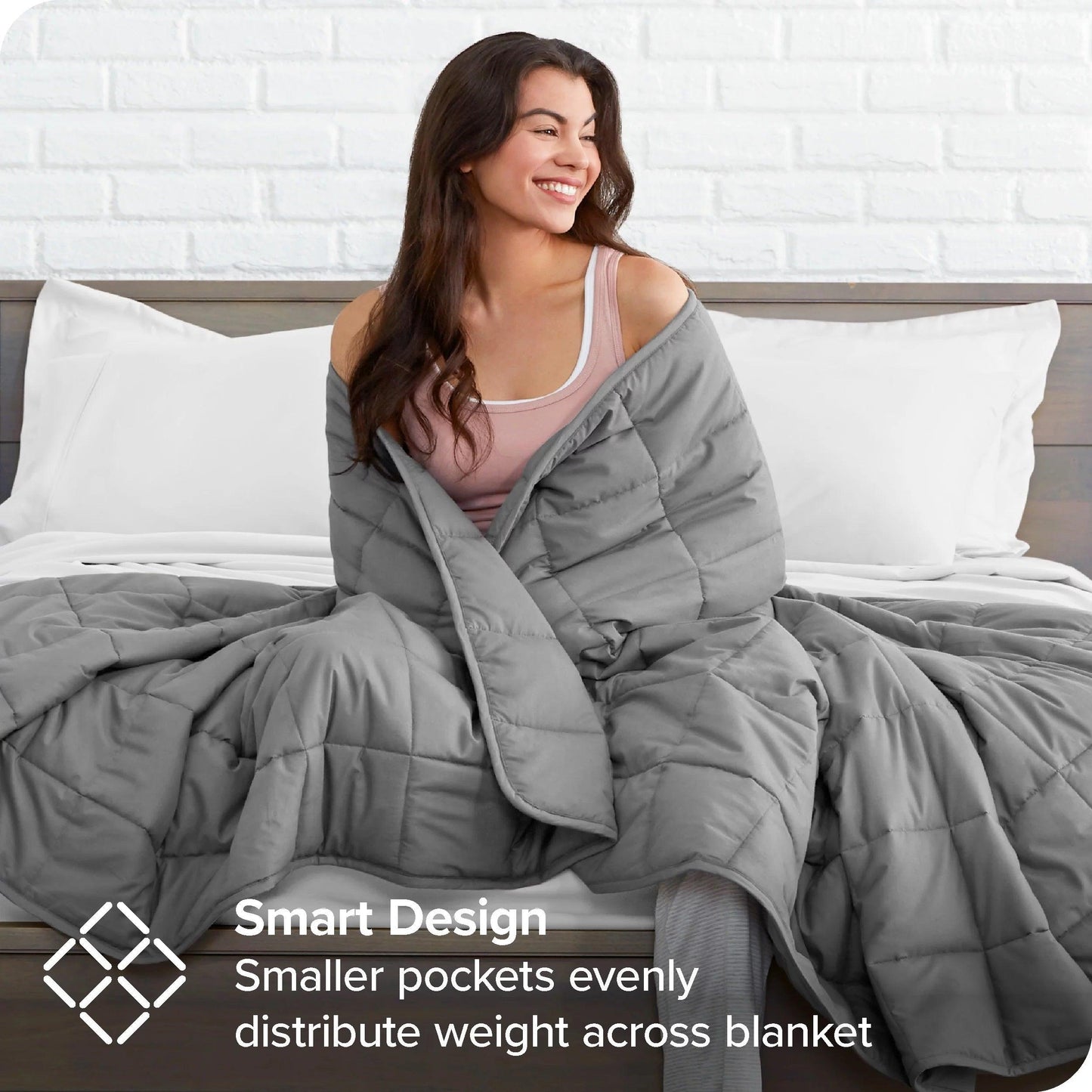 Heavy Weighted Blanket UK - Brentfords Weighted Blanket Sensory Sleep Therapy Anxiety Kids/Adults Blush
