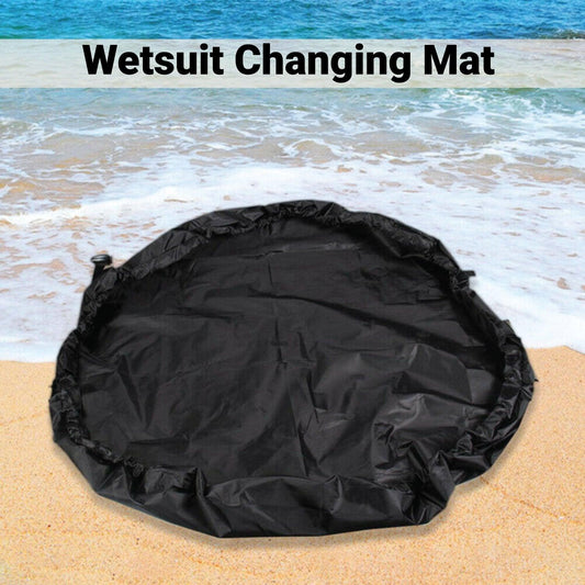 Wetsuit Changing Mat - Waterproof Portable Surf Diving Beach Changing Mat, Open Water Accessory, Black
