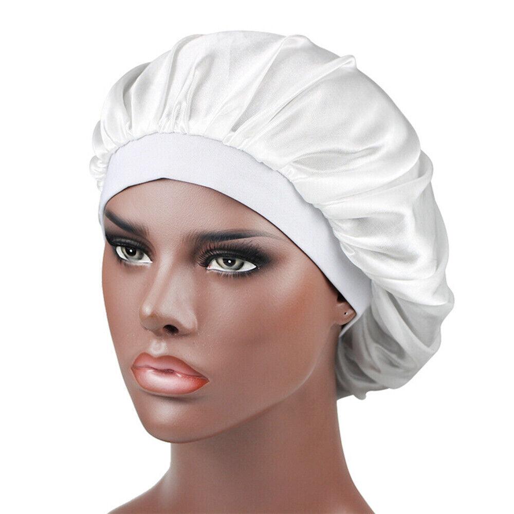 Hair Wraps for Sleeping - Bonnet Cap Long Hair Care Hat Woman Silk Satin Protection Night Head Turban Wrap
