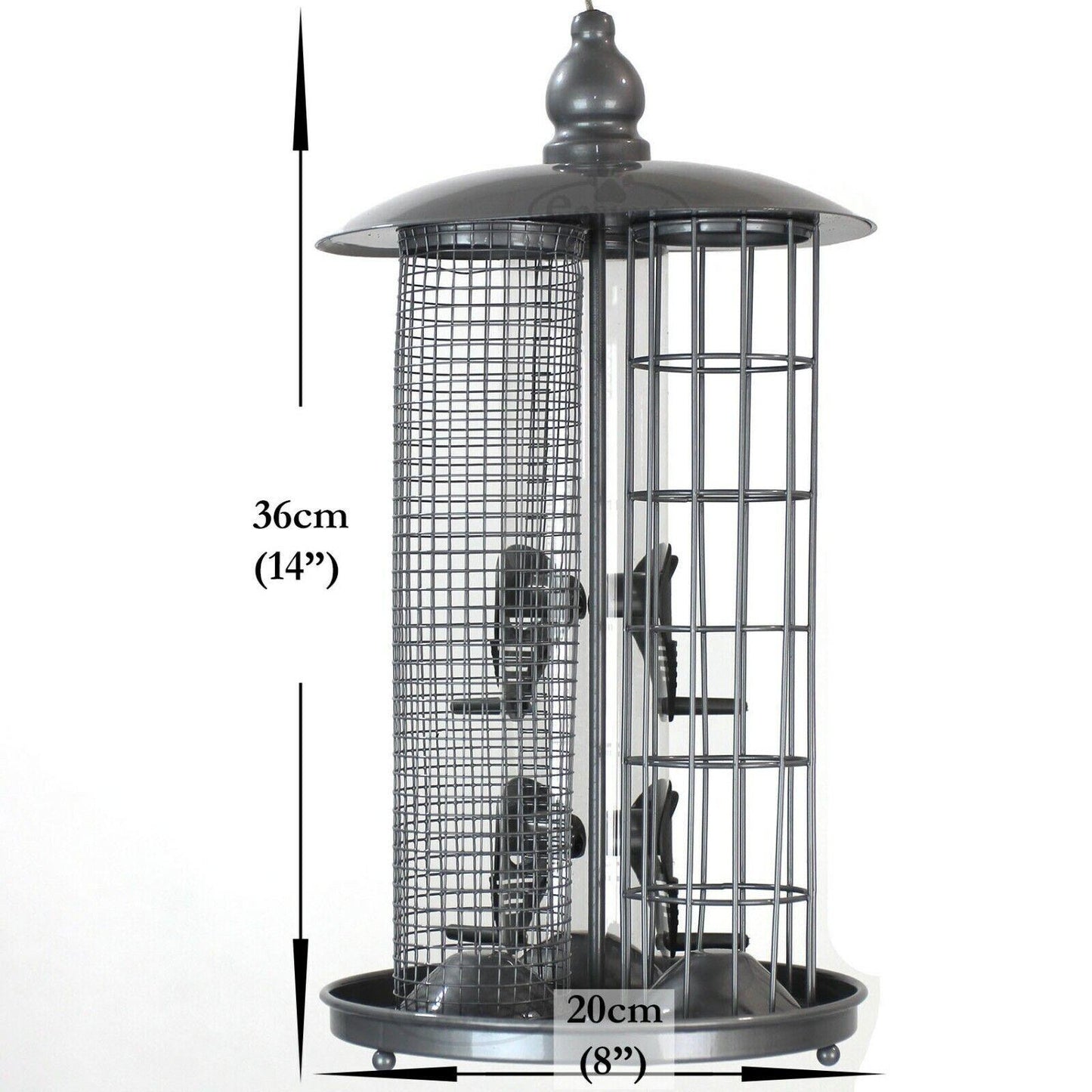 Bird Feeders on Trees - 3-in-1 Seed Nut Fat Ball Garden Feeding Station Hanging Wild Bird Feeder