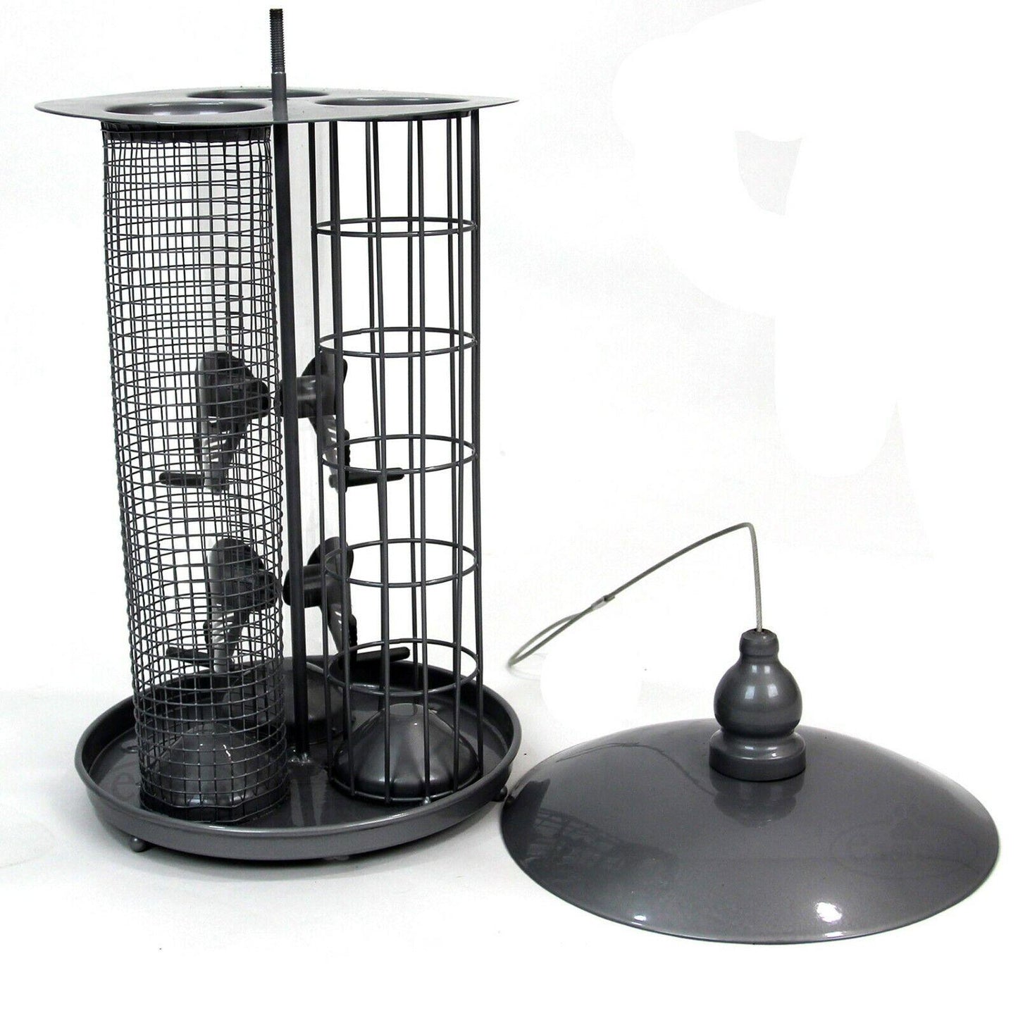 Bird Feeders on Trees - 3-in-1 Seed Nut Fat Ball Garden Feeding Station Hanging Wild Bird Feeder