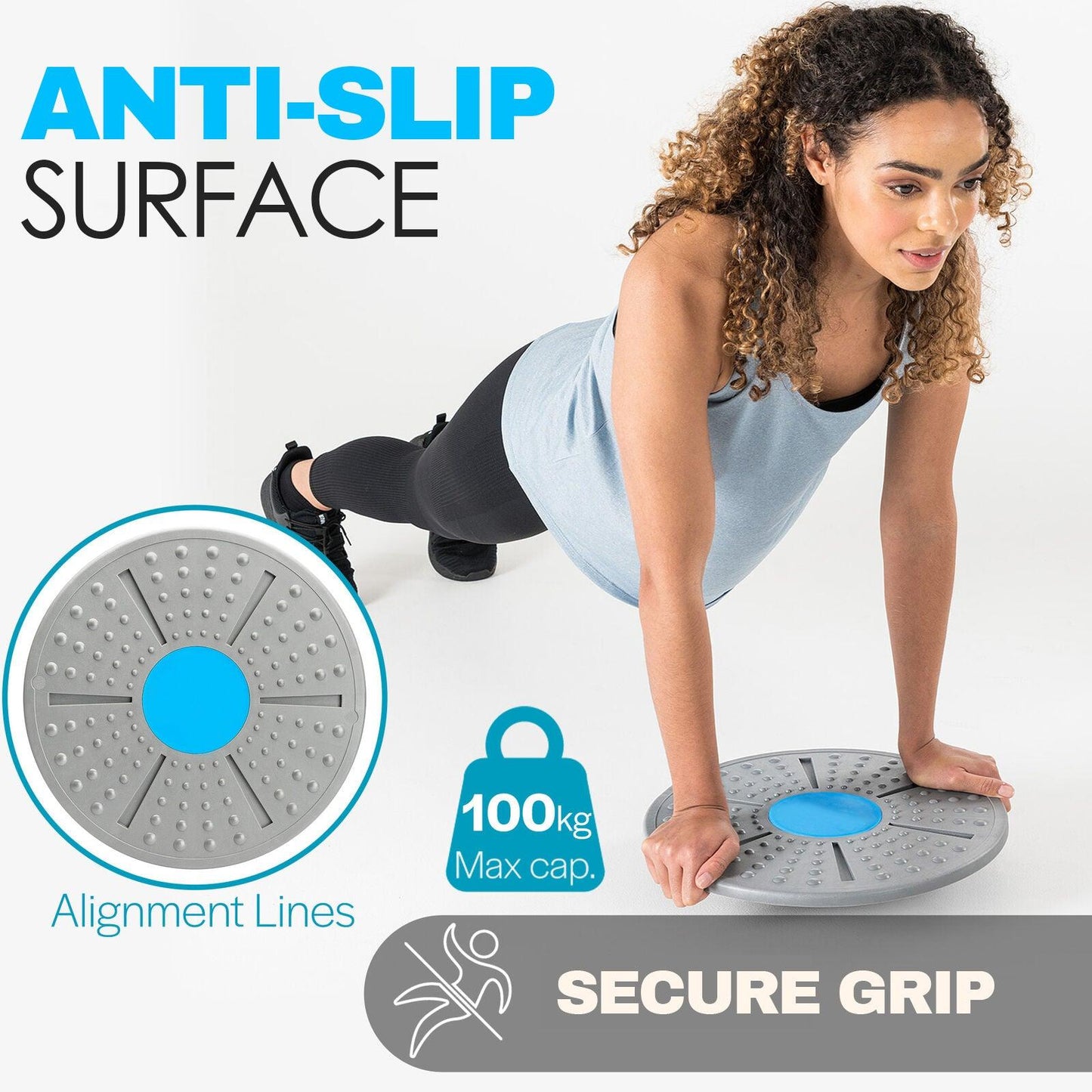 Wobble Board for Adults - Wobble Balance Board Exercise Fitness Yoga Stability Training Rehabilitation Aid