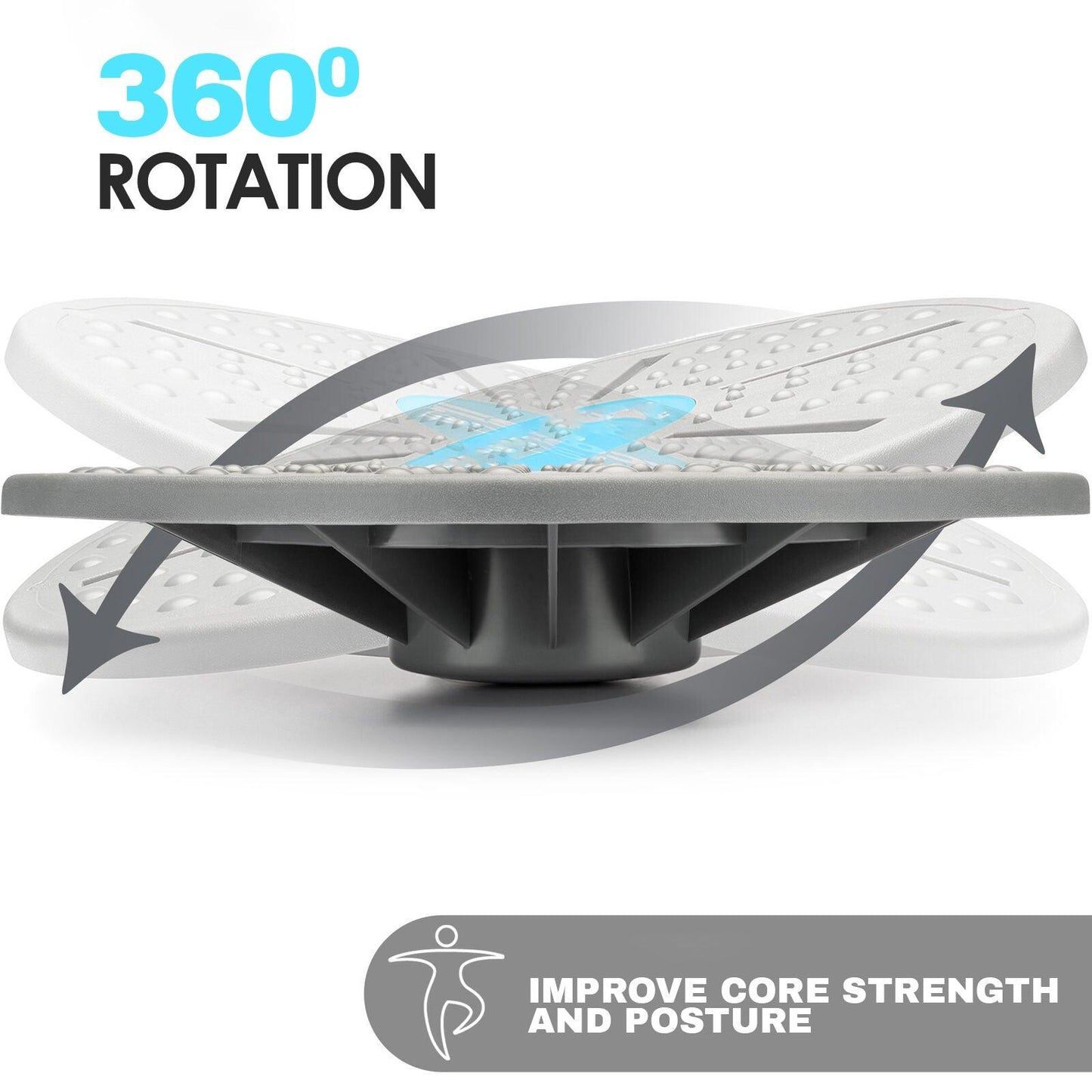 Wobble Board for Adults - Wobble Balance Board Exercise Fitness Yoga Stability Training Rehabilitation Aid