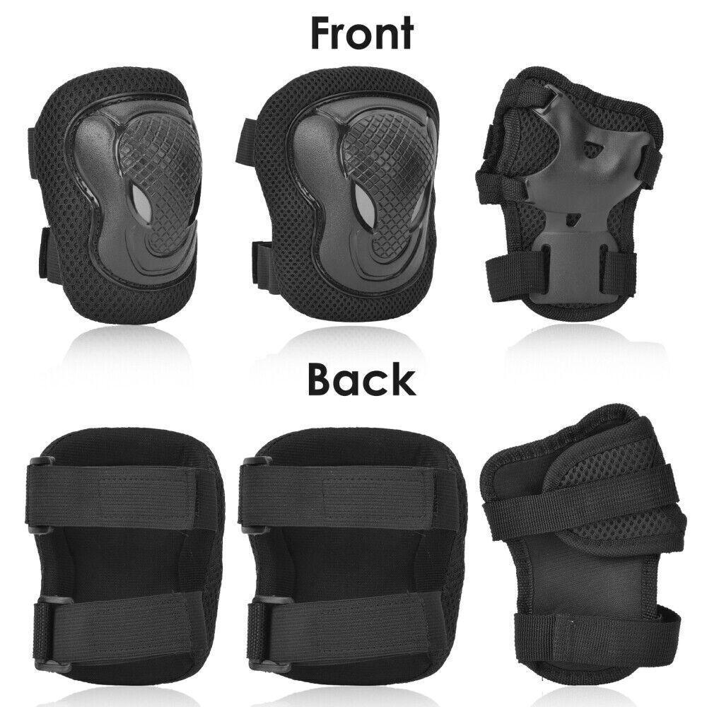 Knee Pads for Roller Skating - Women Men Elbow Wrist Knee Pads Protective Gear Set Skate Roller Cycling Bike UK