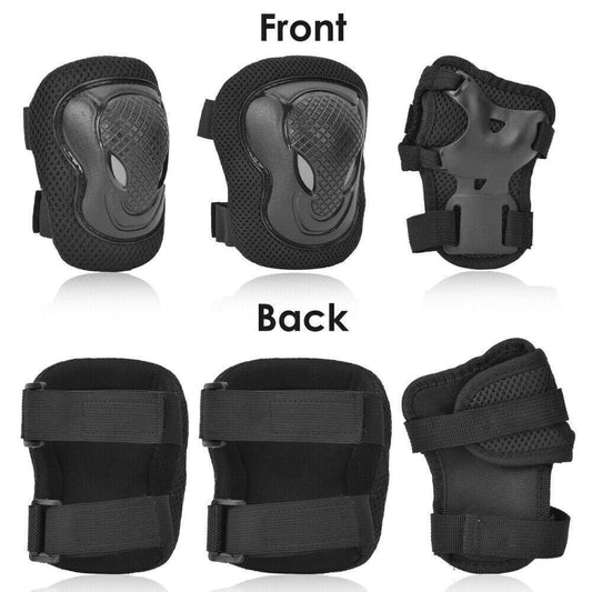 Knee Pads for Roller Skating - Women Men Elbow Wrist Knee Pads Protective Gear Set Skate Roller Cycling Bike UK