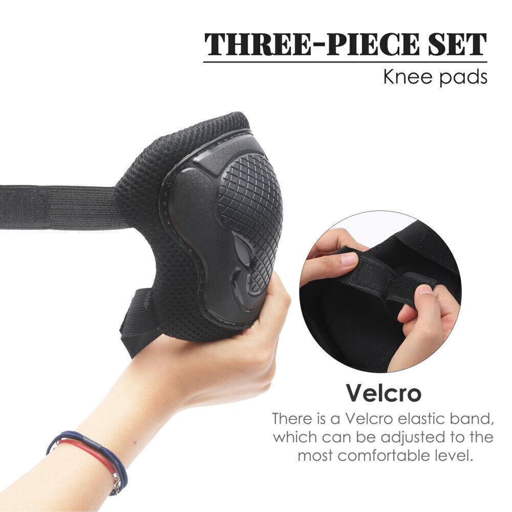 Knee Pads for Roller Skating - Women Men Elbow Wrist Knee Pads Protective Gear Set Skate Roller Cycling Bike UK
