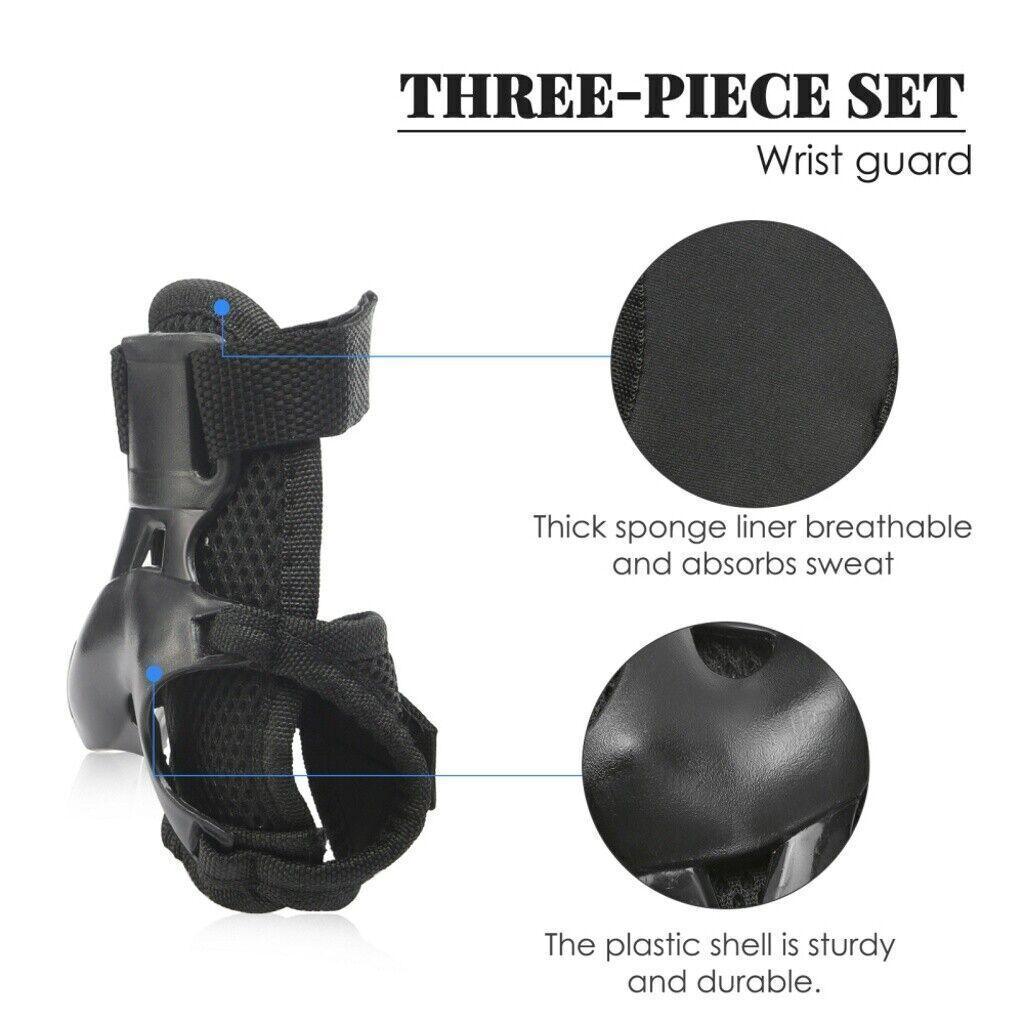 Knee Pads for Roller Skating - Women Men Elbow Wrist Knee Pads Protective Gear Set Skate Roller Cycling Bike UK