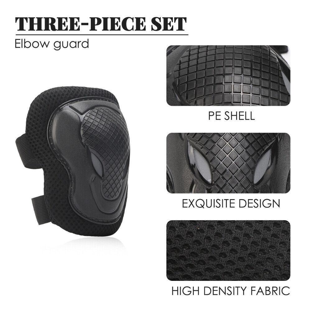 Knee Pads for Roller Skating - Women Men Elbow Wrist Knee Pads Protective Gear Set Skate Roller Cycling Bike UK