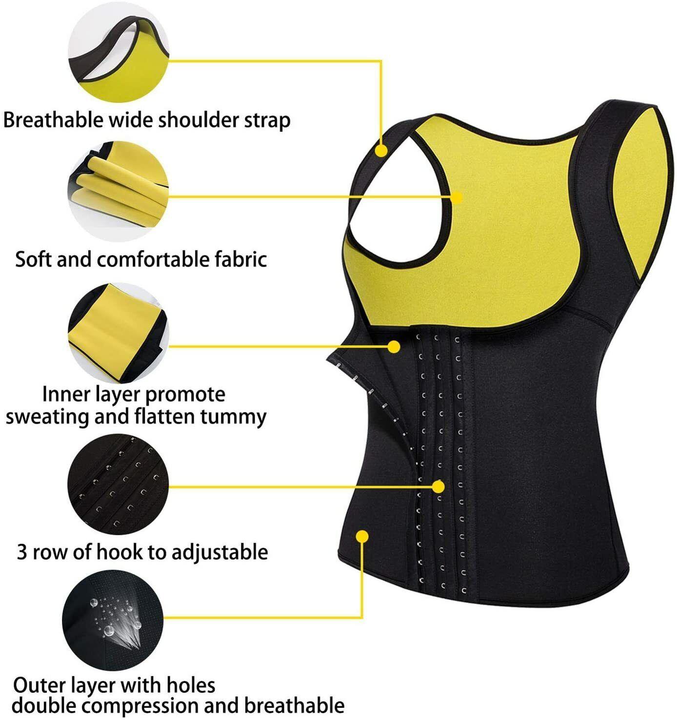 Corset for Belly Fat - Women Neoprene Sauna Sweat Waist Trainer Vest Body Shaper Weight Loss Gym Corset