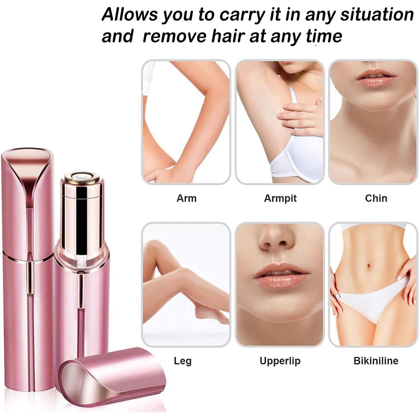 Eyebrow Trimmer for Women - Rechargeable Facial Hair Remover Face Hair Trimmer Eyebrow Razor Portable Mini Epilator