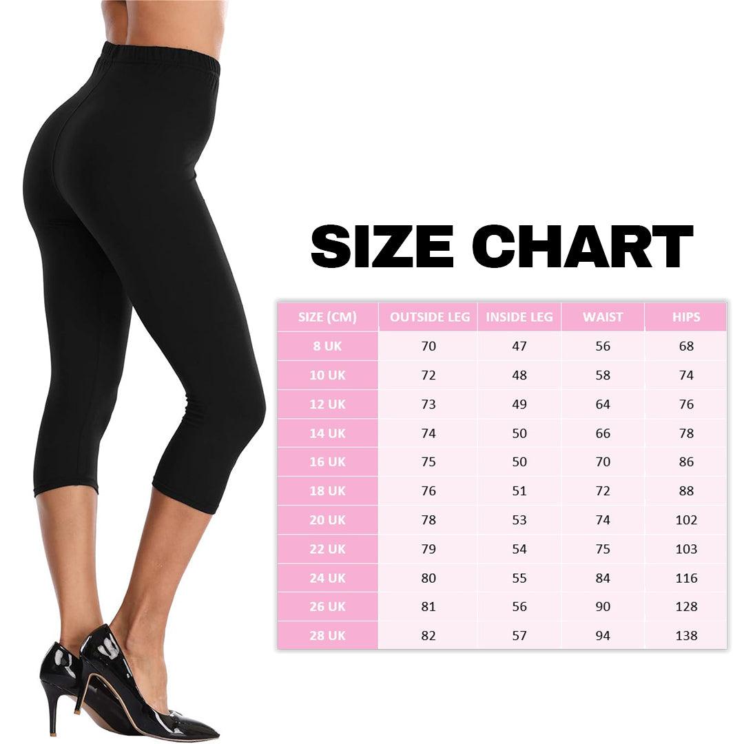 Gym Leggings for Ladies - Womens 3/4 Length Cropped Leggings Soft Cotton Active Wear Capri Pants Casual Fitness Pants