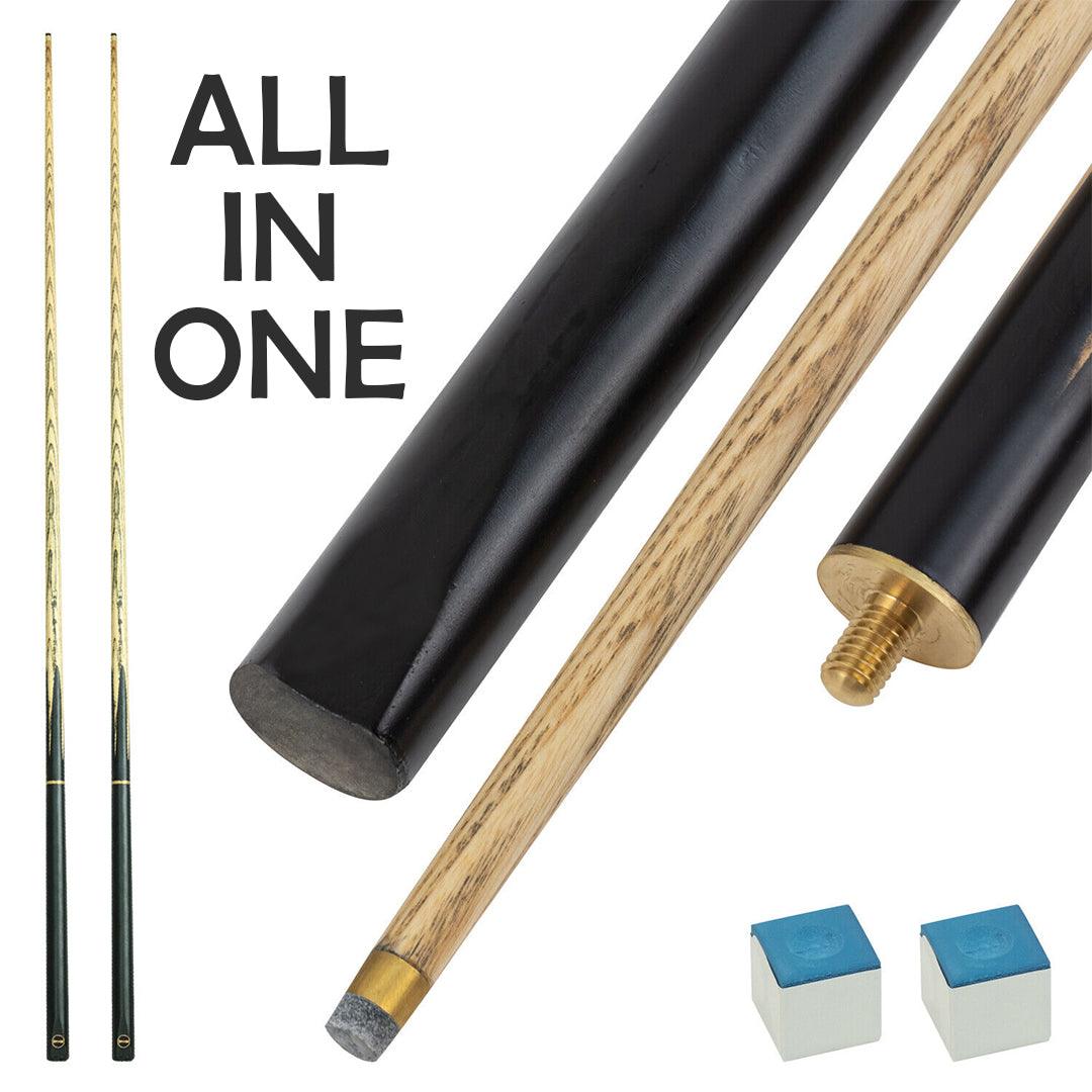 Best Pool Cue UK - 2 x 57 Inch White Ash Wood Snooker/Pool Cues