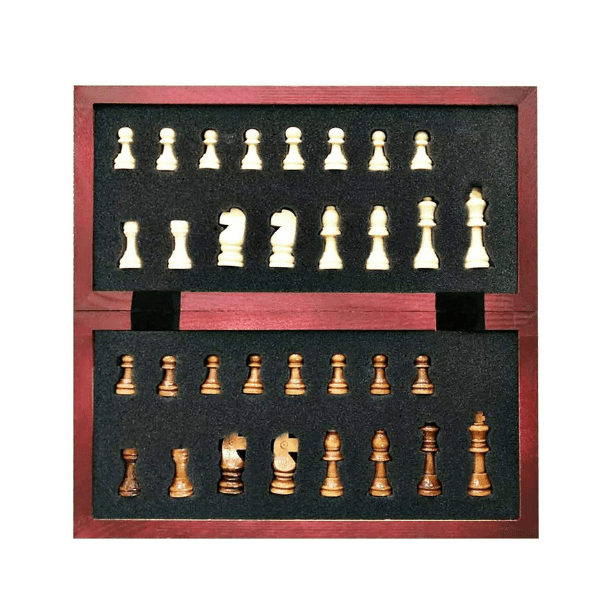 Wooden Chess Set Board Wood Chess Pieces - Portable Chessboard, Wood Board Chess Set