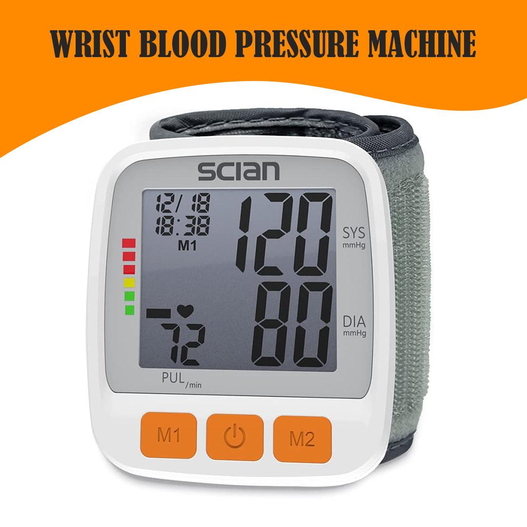 Blood Pressure Monitors for Wrist - LCD Digital Wrist Blood Pressure Monitor Automatic Machine Tester BP Cuff
