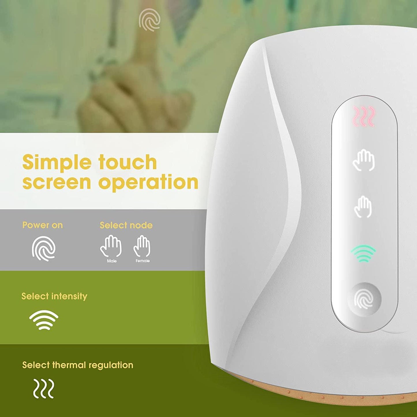 Hand Massager Machines - Electric Hand Massager for Palm Massage Cordless Heat Accupressure Massager
