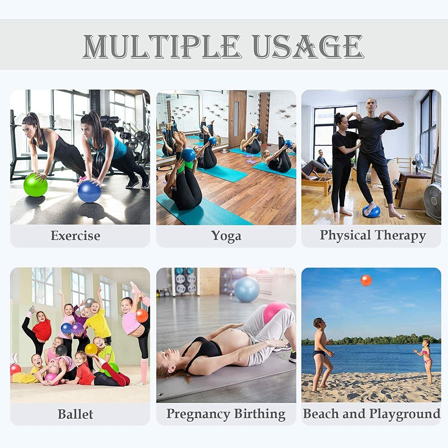 Gym Balls for Pregnancy - 25cm Yoga Ball Pilates Balls Fitness Anti Burst Balance Pregnancy Exercise Balls