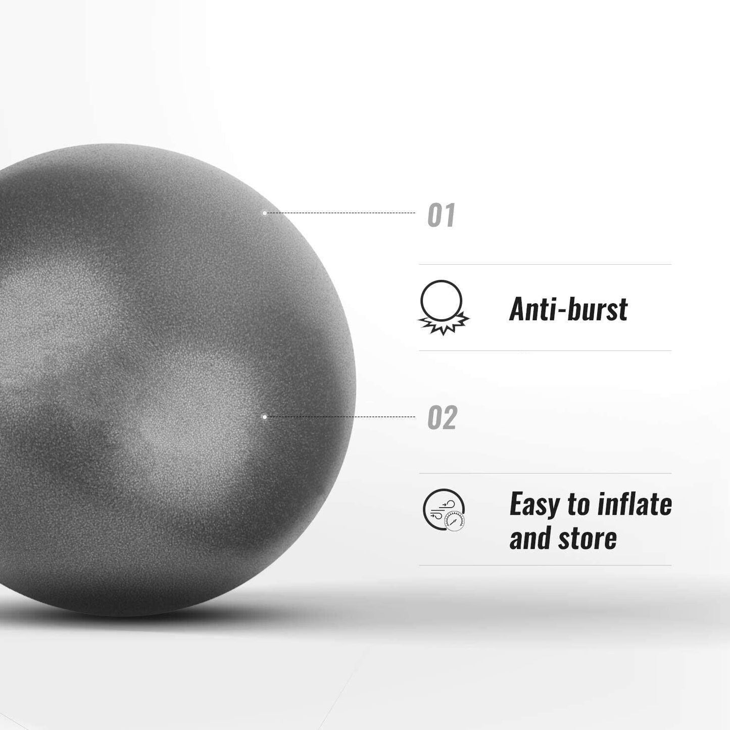 Gym Balls for Pregnancy - 25cm Yoga Ball Pilates Balls Fitness Anti Burst Balance Pregnancy Exercise Balls
