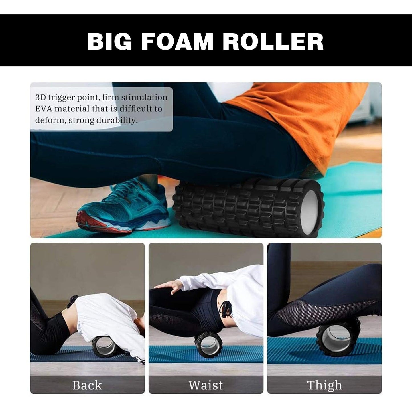 Sports Direct Foam Roller - Yoga Massage Roller Foam Roller Ball Spiky Muscle Relief Training Exercise Sets