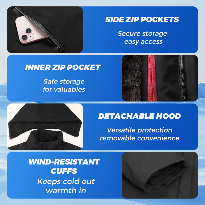Men’s Thermal Thick Hooded Parka Coat