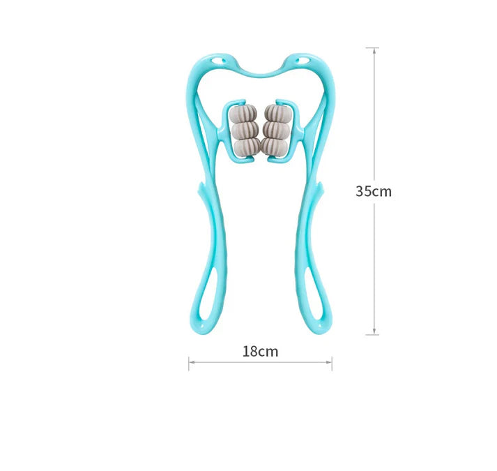 Multifunctional Manual Six-wheel Neck Massager Roller