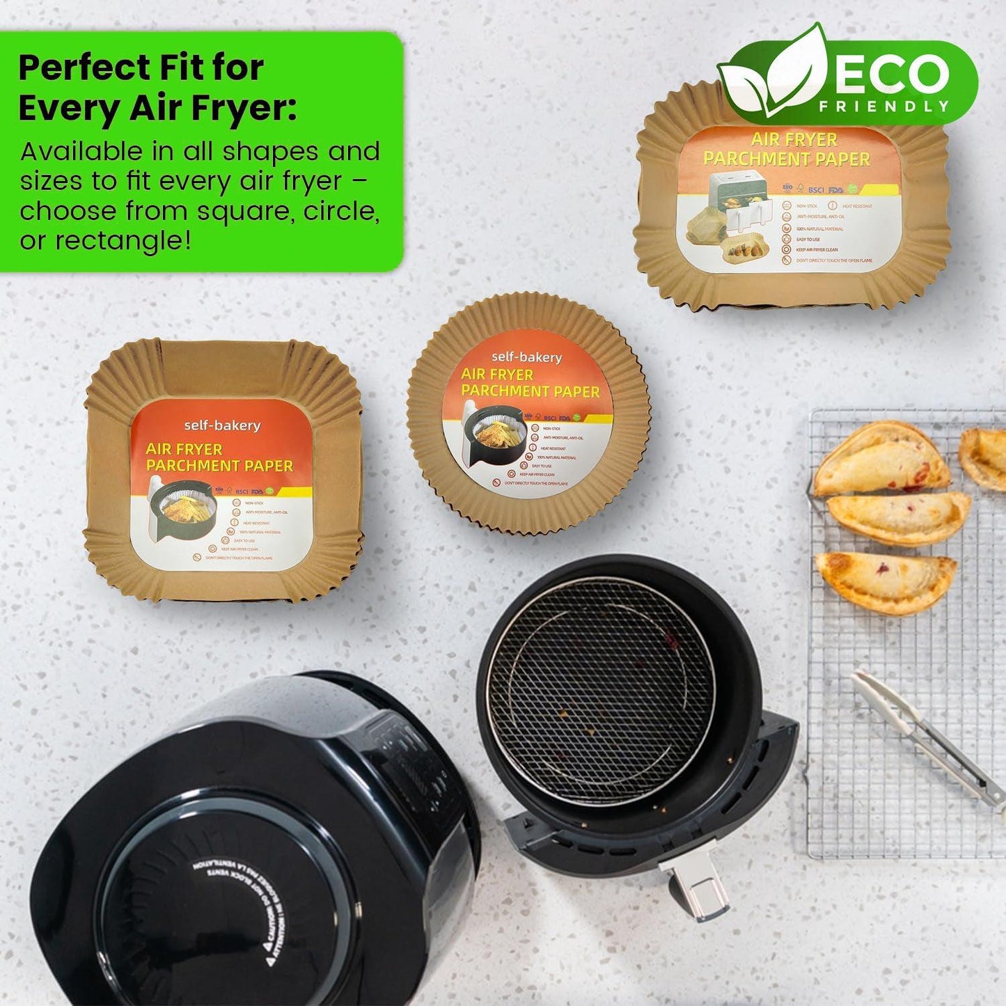 Air Fryer Disposable Paper Liner - 100pcs Non-stick Baking Steamer Paper Liner Parchment Round