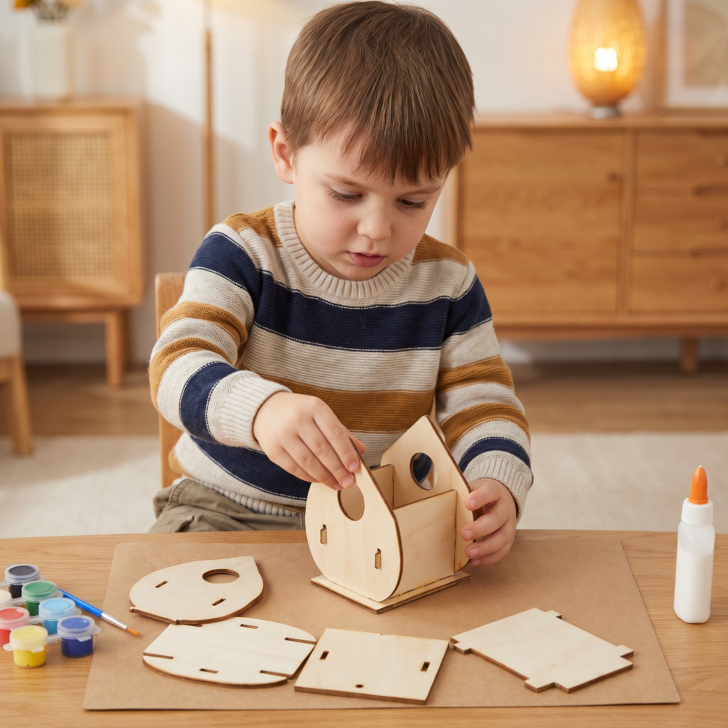 Colorful DIY Wooden Birdhouse Kit for Kids – Paint & Craft Set