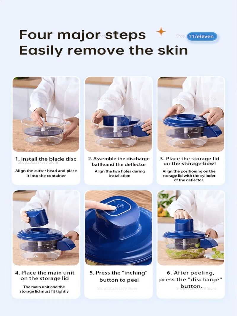 Automatic Electric Fruit and Grape Peeler Machine