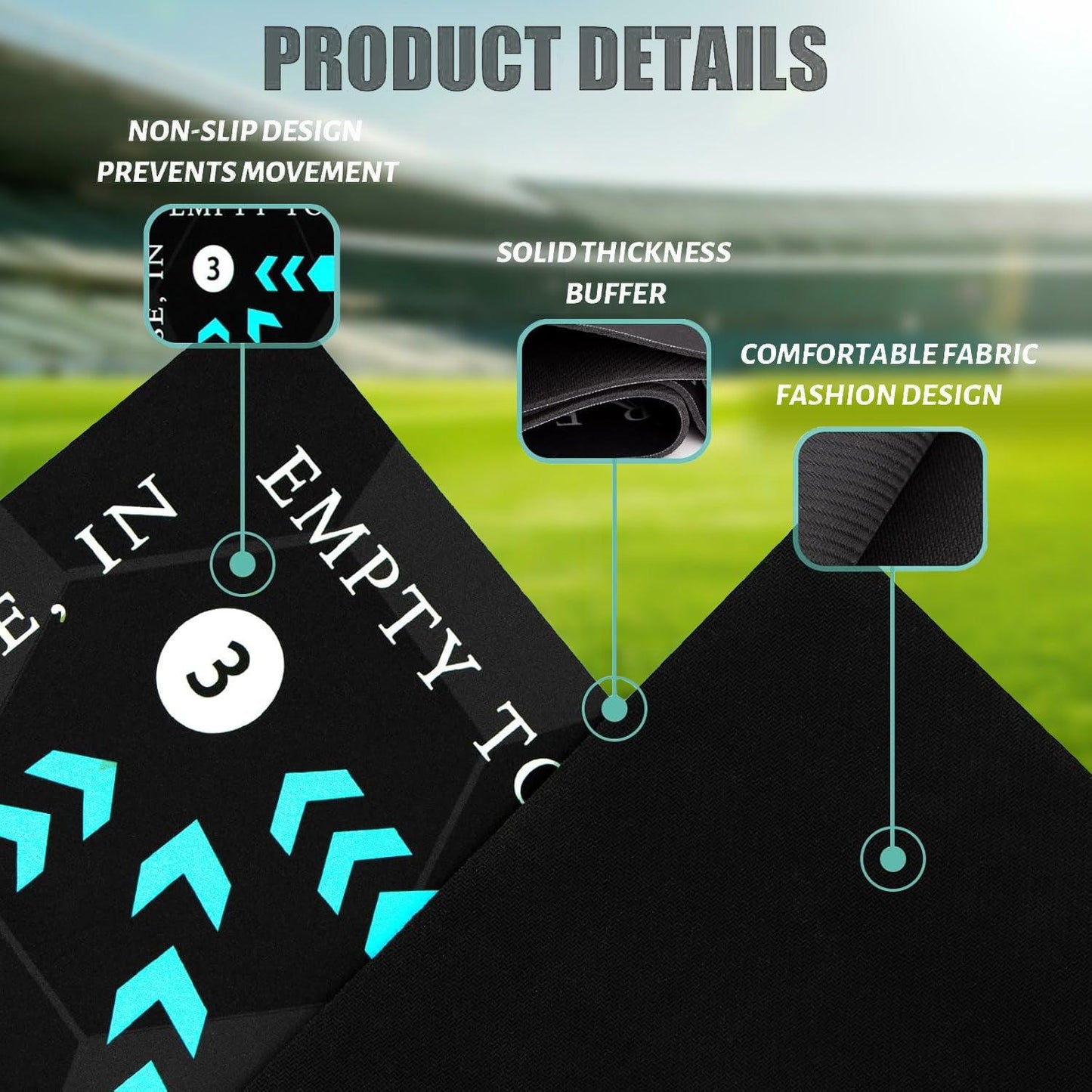 Football Training Mat - Pro Ball Mastery Mat Football Footstep Training Mat Non Slip Soccer Ball Control
