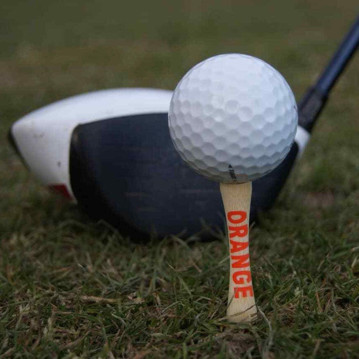 Bamboo Golf Tees - ORANGE (70mm) Bamboo Castle Golf Tees