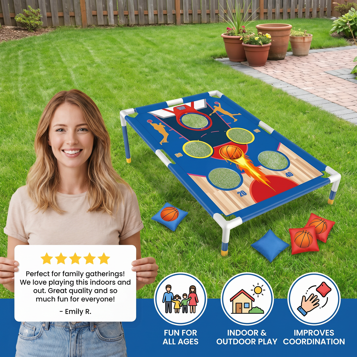 Bean Bag Toss Game Set – Fun Indoor & Outdoor Family Game