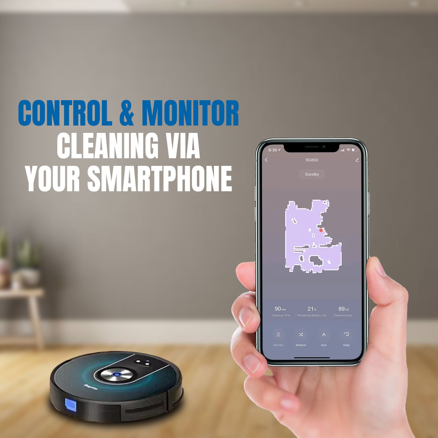 Robot Vacuum Cleaner – Smart Auto Cleaning with WiFi App, Mapping & Strong Suction