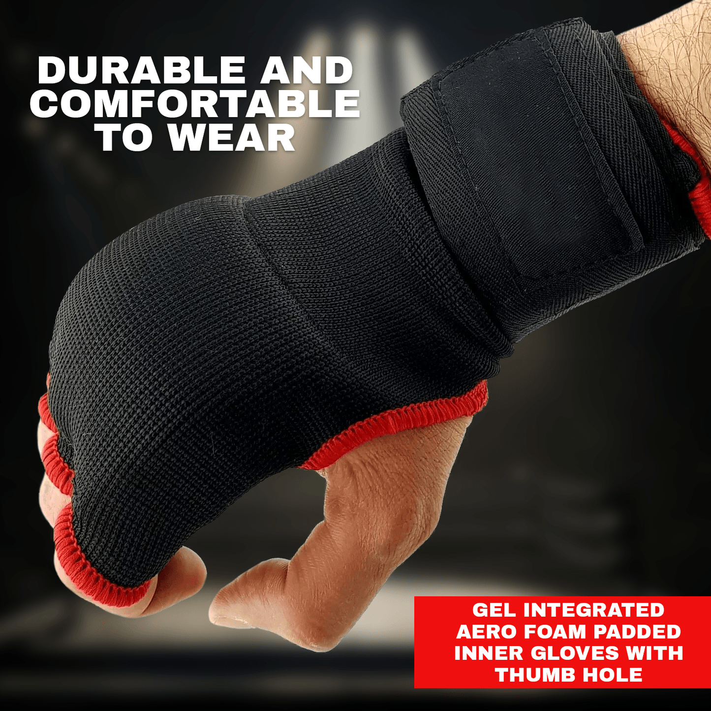Boxing Glove Wraps - Hand Wraps Gel Inner Gloves Padded Best Boxing MMA Muay Thai Kickboxing Bandages