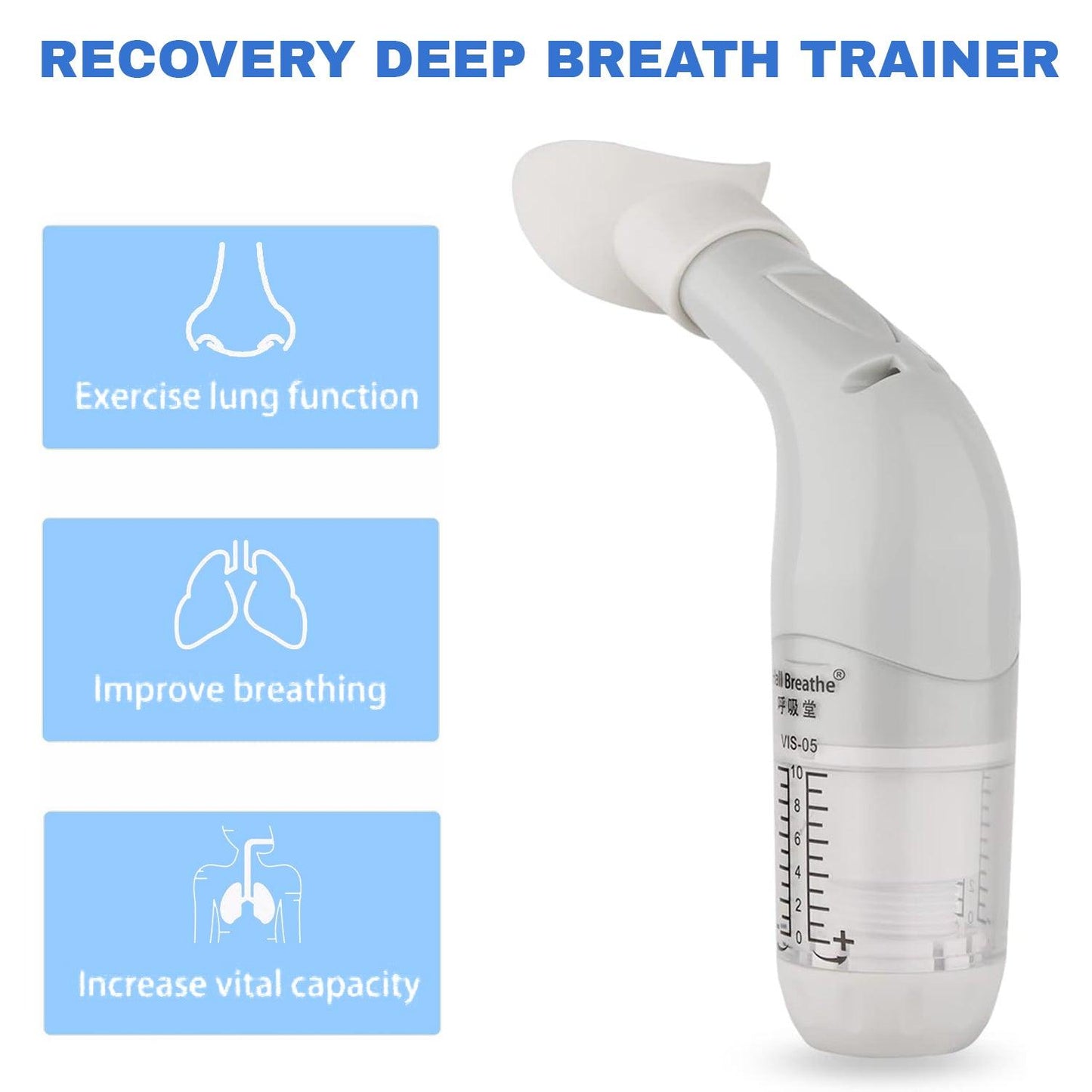 Breath Training Device - Deep Breath Trainer Exerciser Strength Lungs